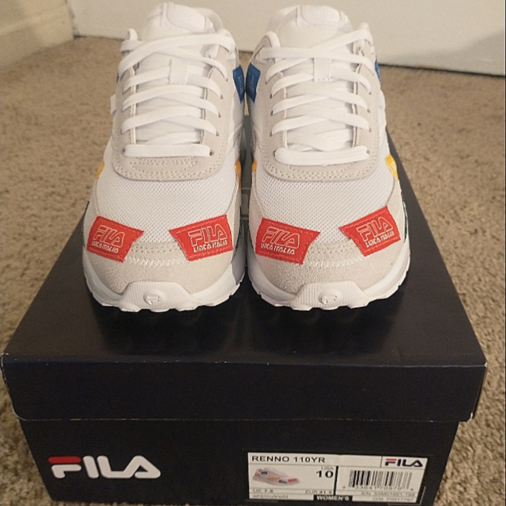 FILA Renno 110YR Women Shoe size:10 color:White/Multicolor/White